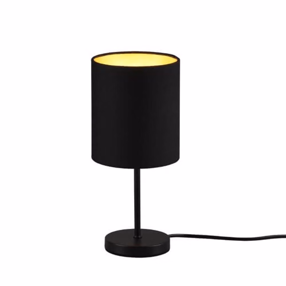 Lampada da tavolo JERRY nera 1xE14x40W in tessuto, dimensioni: 28,5x13x13 cm, IP20, RL
