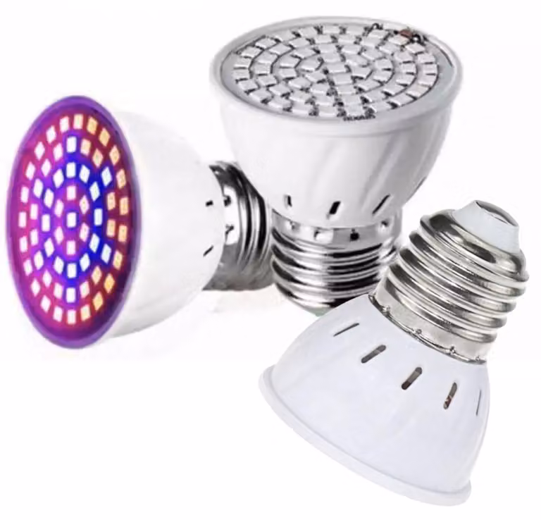 Lampada di crescita a LED E27 con 54 LED - Lampada LED GROW - Per la crescita e la fioritura - Set di 3