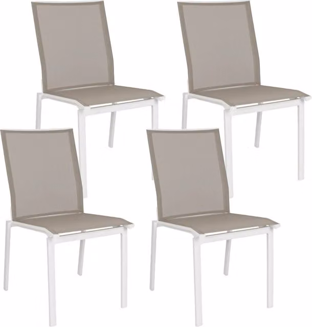 Set 4 Sedie da Giardino 50x61x88,5h cm Cruise Bianco