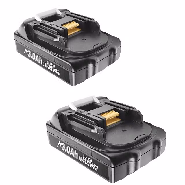 Batteria ricaricabile, alta capacità 90Ah, display LED, 18V, confezione da 2 pezzi 3000mAh