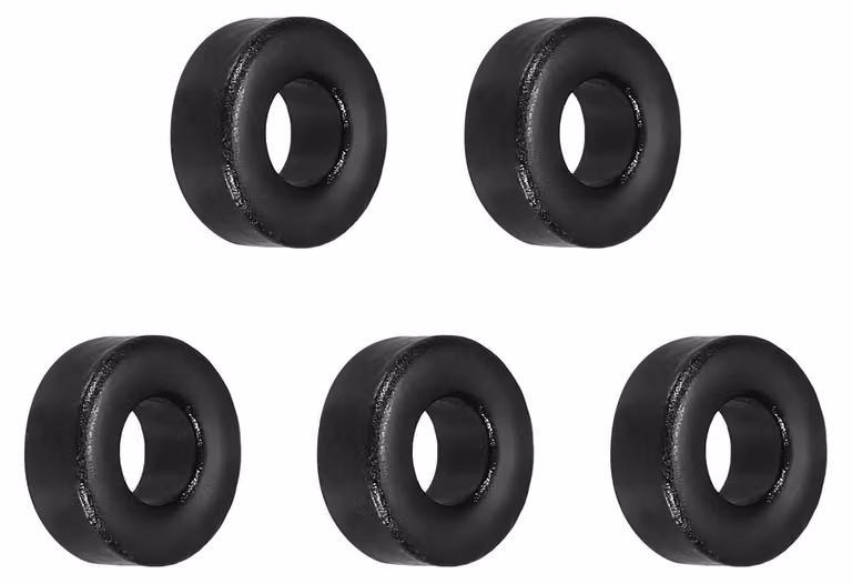 5 nuclei toroidali, ferrite, 4,8x10,2x4,5 mm, polvere di ferro, colore nero