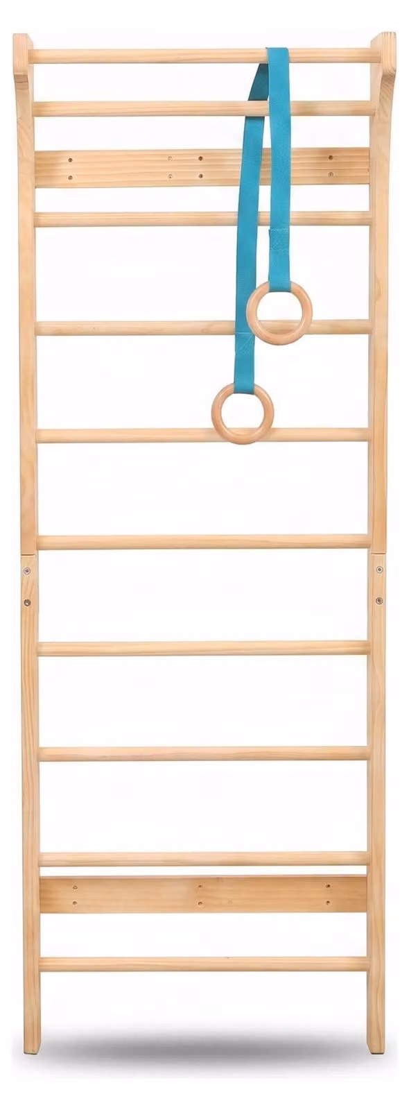 Parete d'arrampicata in legno Buxibo - parete d'arrampicata per interni - attrezzi da gioco per bambini - 190x68x8 cm - natura