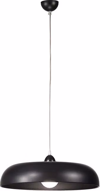 Lampada a Sospensione PICOLIT Rossini Illuminazione in Metallo Nero con Attacco E27 e Design Moderno per Interni