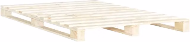 Letto matrimoniale | Letto per adulti | Giroletto in Pallet di Legno Massello di Pino 200x200 cm