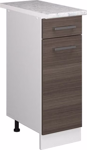 Mobiletto base per cucina Vicco R-Line Grigio nobile e Bianco, L: 30 cm, H: 81,6 cm, P: 60 cm