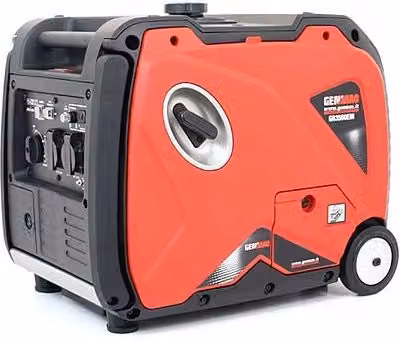 Generatore monofase a benzina Genmac GR3500EiN tipo inverter 3.5kW rosso con carrello integrato