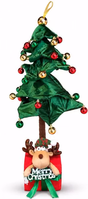 Albero di Natale Estensibile 90 e 95 cm con Pacco Regalo e Personaggi