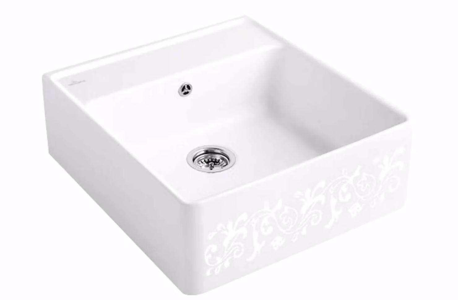 V&B Lavello a una vasca con scarico, eccentrico, bianco. C-plus