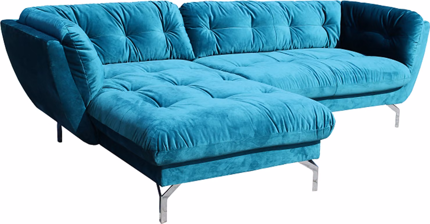 Ecksofa L-Form Sofa Couch Design Couchen Polster Textil Eck Garnitur Turkis