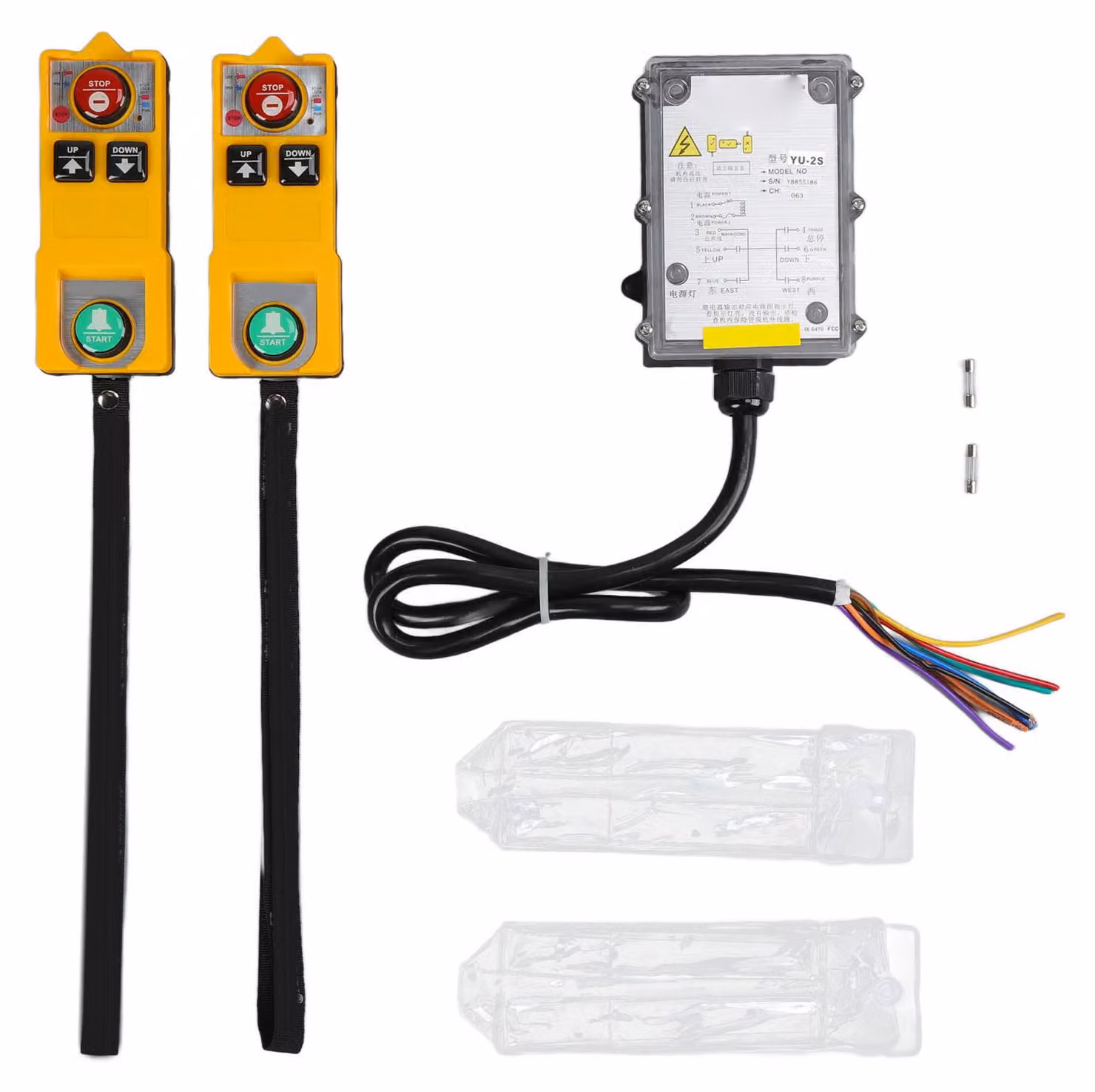 Telecomando industriale, wireless, impermeabile, per gru a ponte, adatto per gru utilizzate nella costruzione di ponti, alimentazione 380 V AC