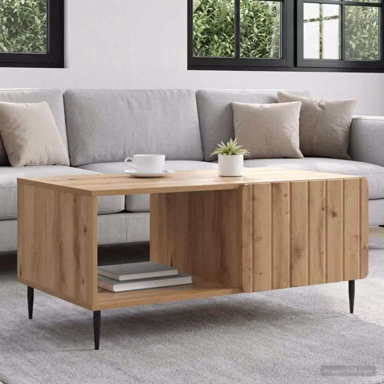 Maison Exclusive - Tavolino Artisan in rovere 90 x 50 x 40 cm Materiale ligneo
