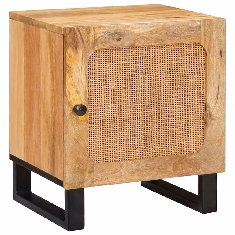 Armadio da notte vidaXL in legno di mango naturale L: 40 cm, P: 33 cm, H: 46 cm