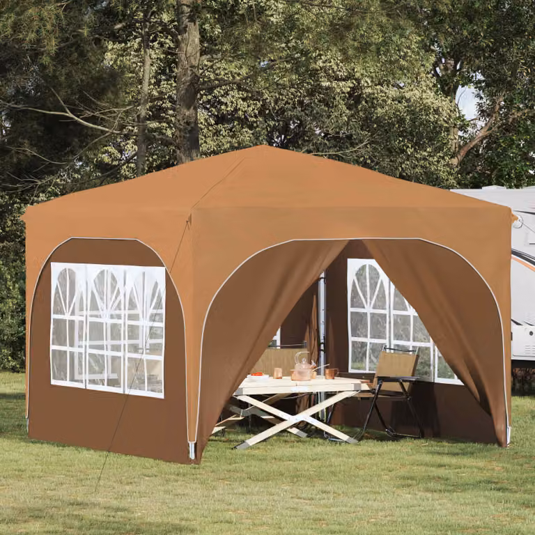 Tenda per feste a pop-up vidaXL Beige L 290 x P 290 x H 245 cm