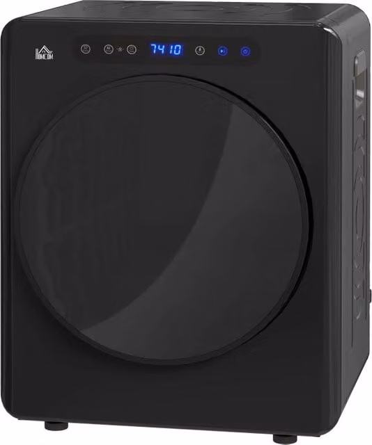 Asciugatrice, 6 programmi, 40-60¡æ, capacit¨¤ 4 kg, compatta, comandi touch, nera