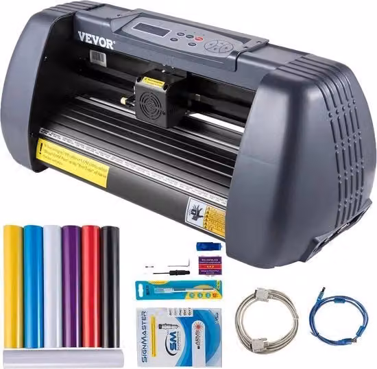 Taglieratrice per vinile VEVOR da 14 pollici, velocità 800 mm/s, colore Nero
