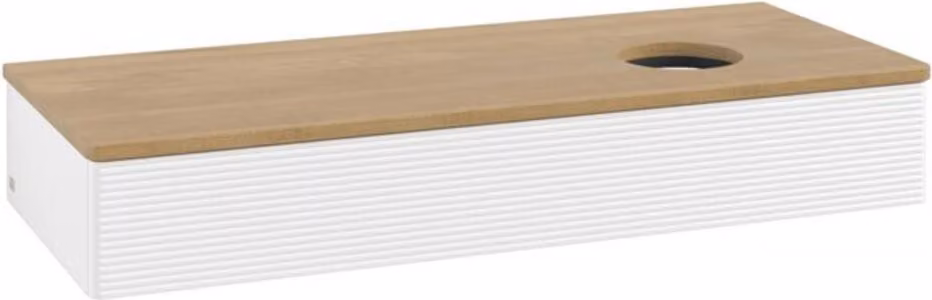 V&B Mobiletto con struttura frontale, con illuminazione Antao 120x19x50cm, WBP hon. Oa, wh. m Lac