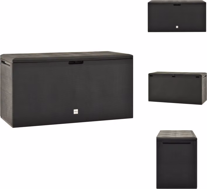 vidaXL Cassetta da giardino antracite 114x47x60 cm - Cassette da giardino
