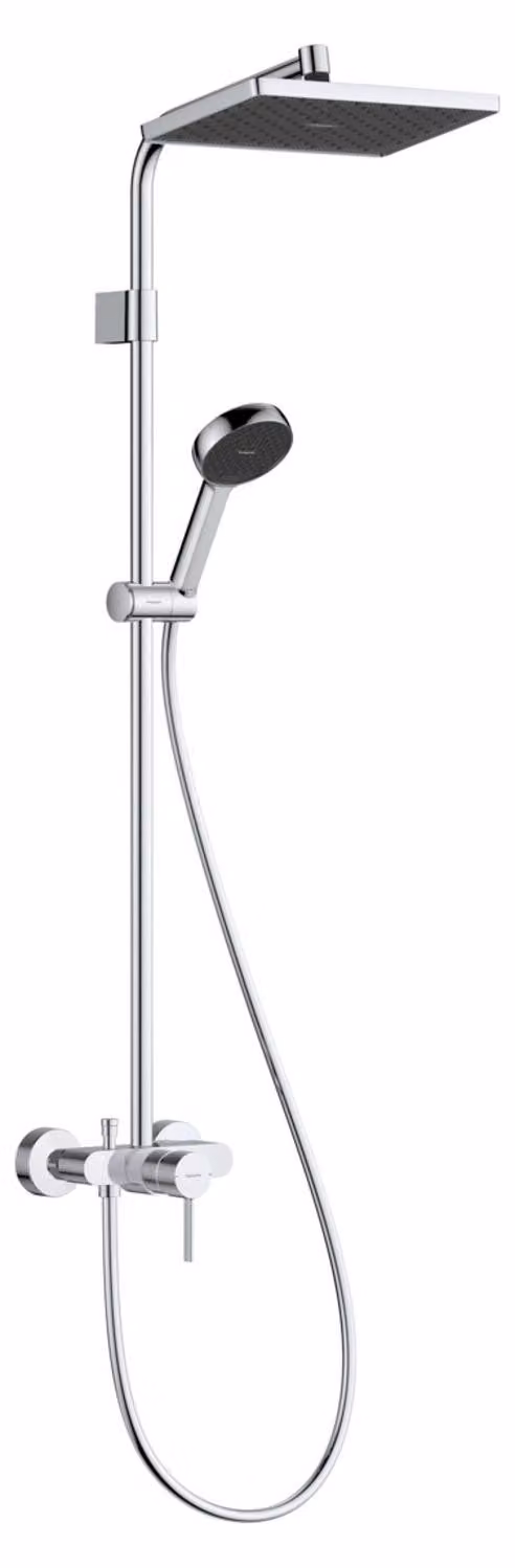 hansgrohe Activera Q Showerpipe 290/180 1jet, EcoSmart, avec mitigeur Varia, chrome, 28747000, 28747000