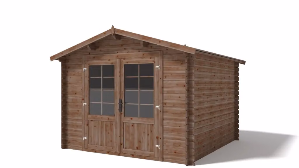 Casetta da giardino in legno ALTANKA DOM427 marrone, superficie 9m2, spessore 28mm, L/P: 3 x 3 m – 2