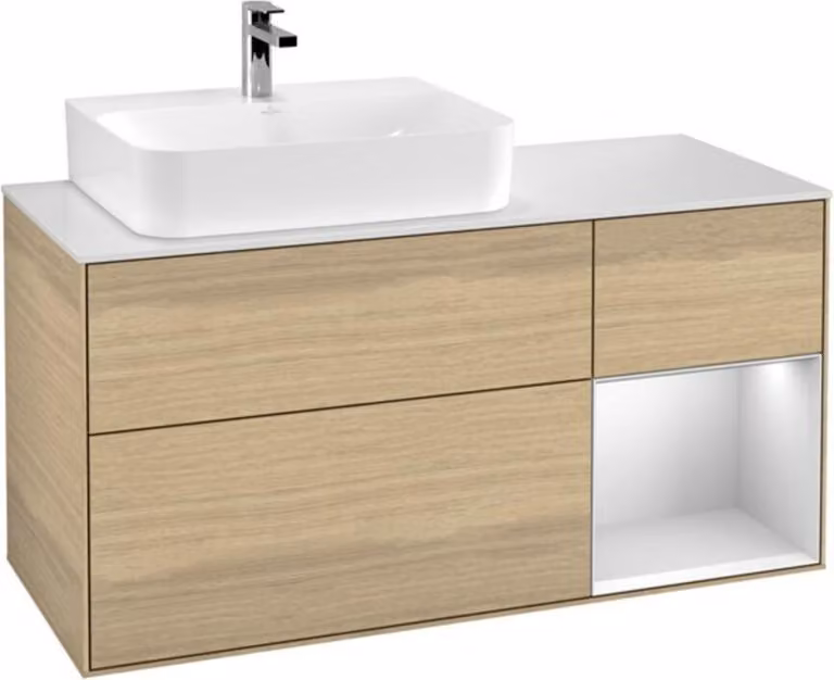 Mobiletto V&B Finion 120 cm, Pl w m, Reg re wh. m Lac, Oa ven