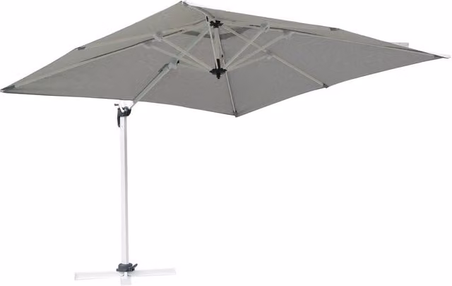Ombrellone da Giardino Decentrato in Alluminio 3x3m Vorghini Grigio Chiaro