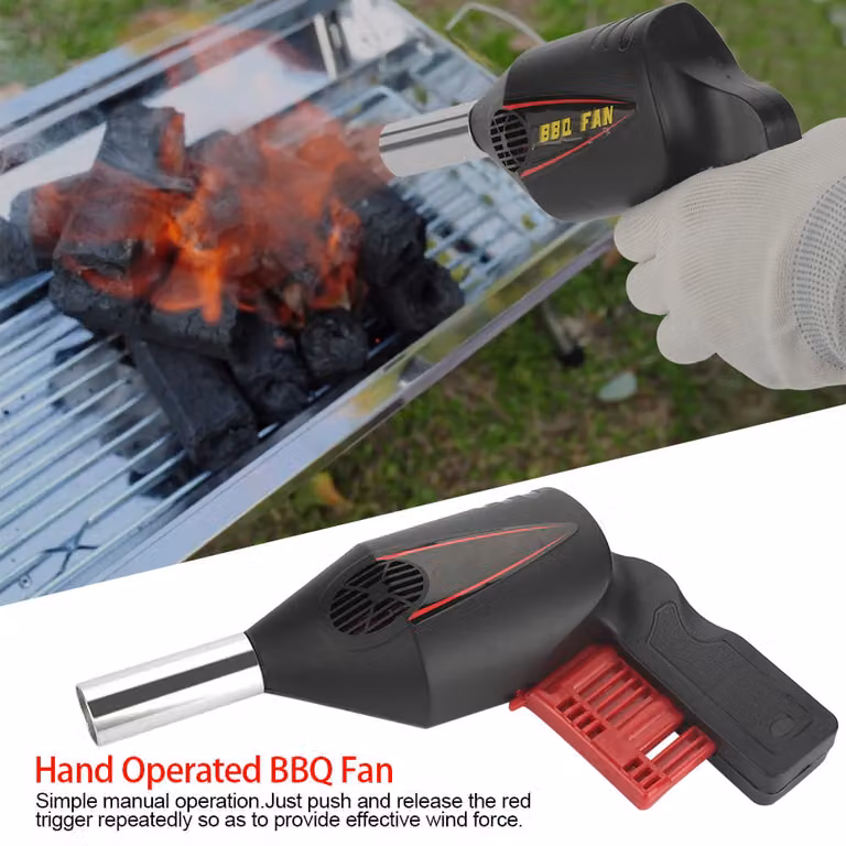 Ventilatore per barbecue, ventilatore per barbecue, soffiatore d'aria BBQ, soffiatore d'aria, soffiatore per grill, soffiatore per fuoco, ventilatore per grill