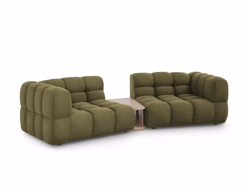 Divano modulare Sky a 2 posti Cosmopolitan Design in velluto verde L: 280 cm, P: 148 cm, H: 75 cm – 2