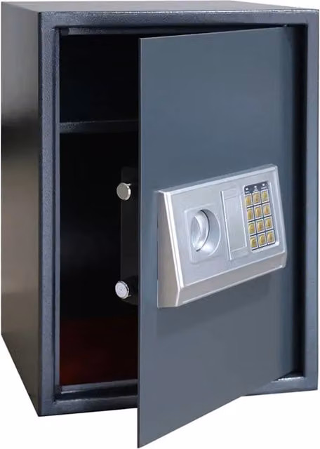 Cassetta di sicurezza digitale vidaXL in acciaio inossidabile Grigio, L: 35 cm, P: 31 cm, H: 50 cm