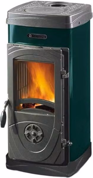 Stufa a Legna La Nordica Super Junior Verde 5 kW L/P/H: 36 x 42 x 77 cm – 2