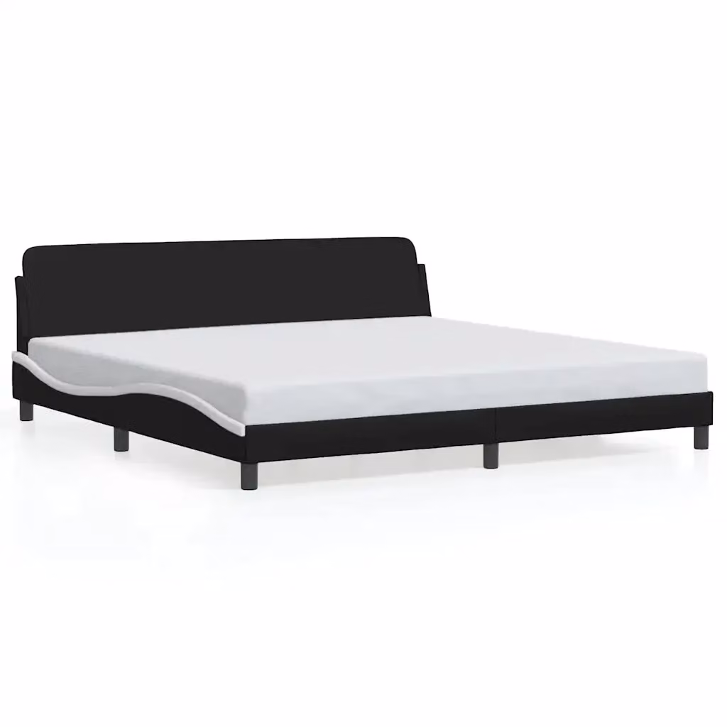 Giroletto Dover vidaXL Bianco e Nero in Similpelle L 200 x P 200 cm – 2