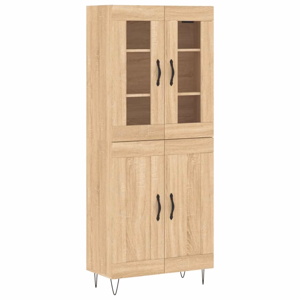 Credenza Rovere Sonoma 69,5x34x180 cm in Legno Multistrato