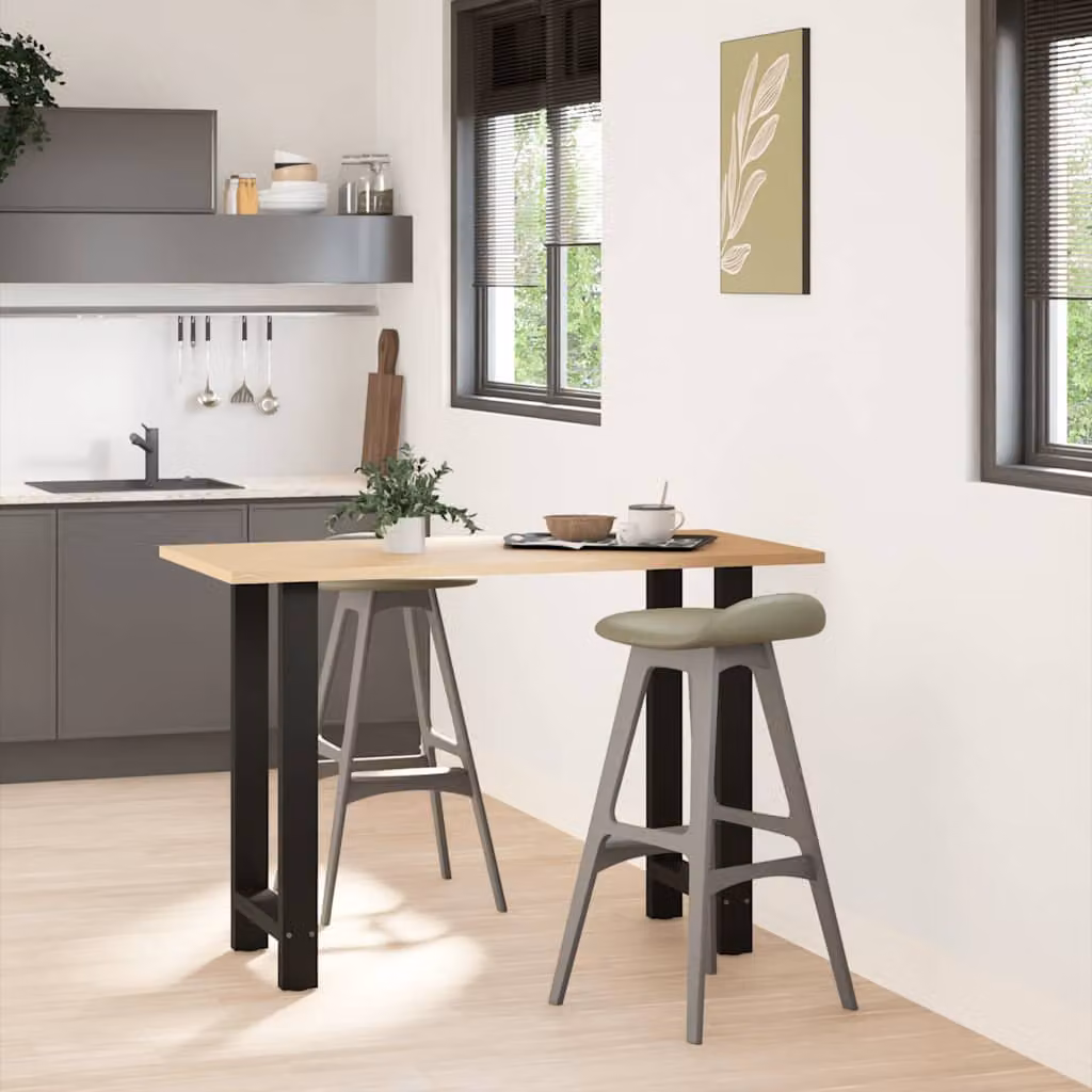 vidaXL Gambe per tavolo da bar nere 2 pz 50x(90-91) cm in acciaio