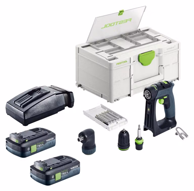 Trapano avvitatore a batteria Festool CXS 18-Basic Basic 18 V 40 Nm senza spazzole + 1x batteria ricaricabile 4,0 Ah + caricatore rapido + systainer