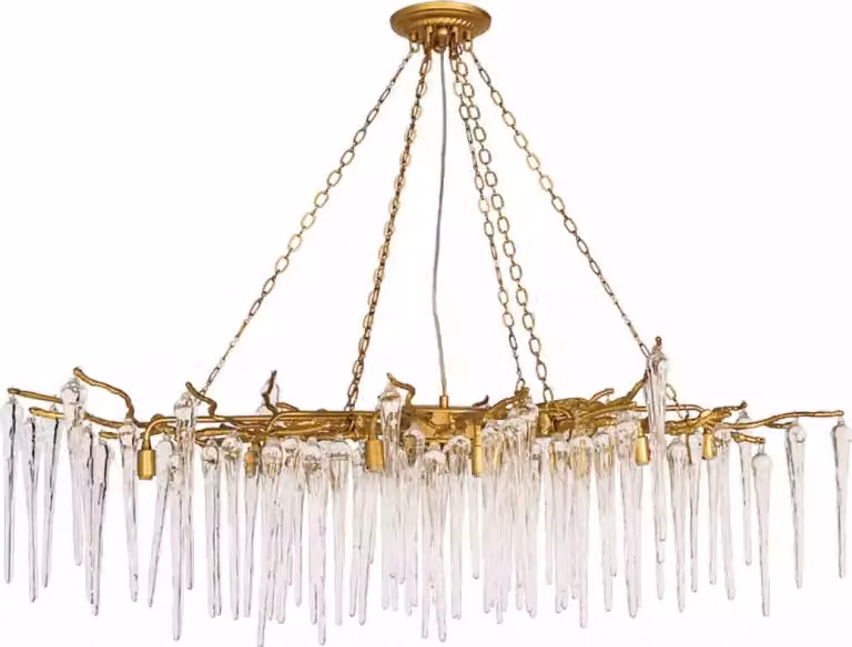 Deckenlampe Glas Deckenleuchte Wohnzimmer Lampe Leuchte Tropen Kristall