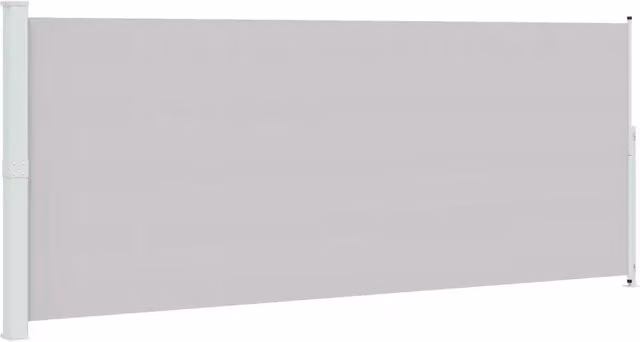 Tenda laterale retrattile per patio in poliestere e acciaio, colore grigio, L: 500 cm, H: 200 cm