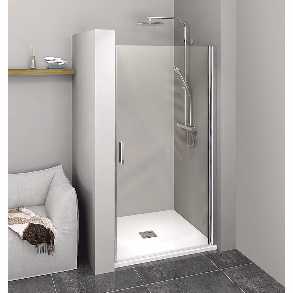 Polysan Zoom Line - Porta per doccia 800 mm, vetro trasparente, alluminio lucido ZL1280