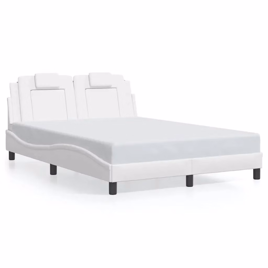 Giroletto Viana vidaXL in similpelle bianco senza materasso L/P/H: 140 x 190 cm – 2