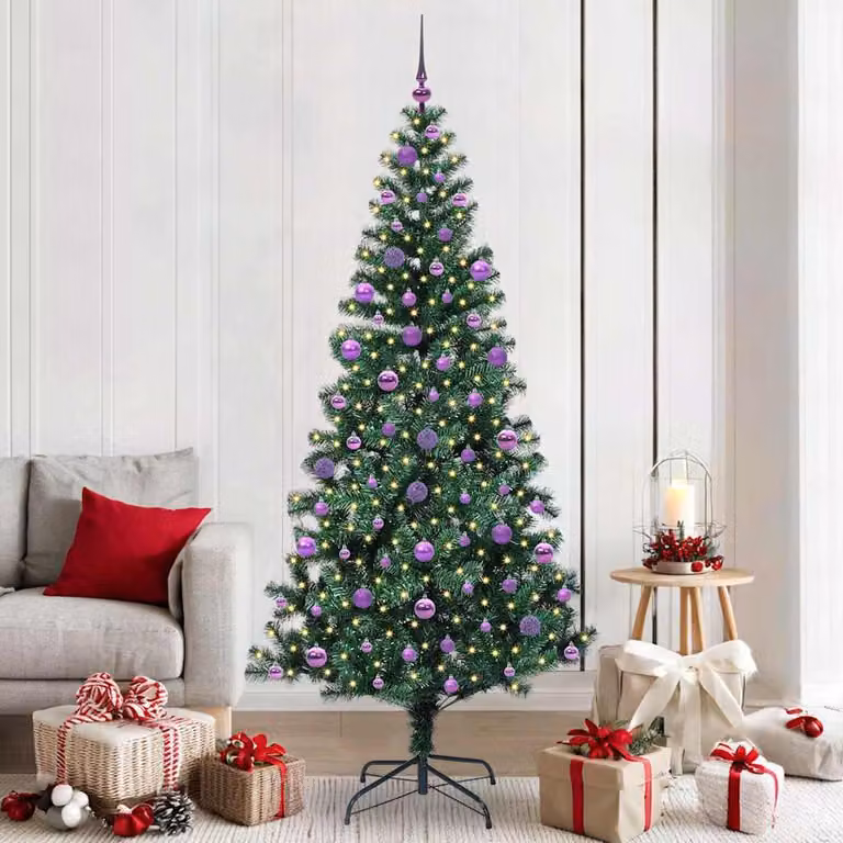 Maison Exclusive - Albero di Natale artificiale illuminato, verde, 210 cm