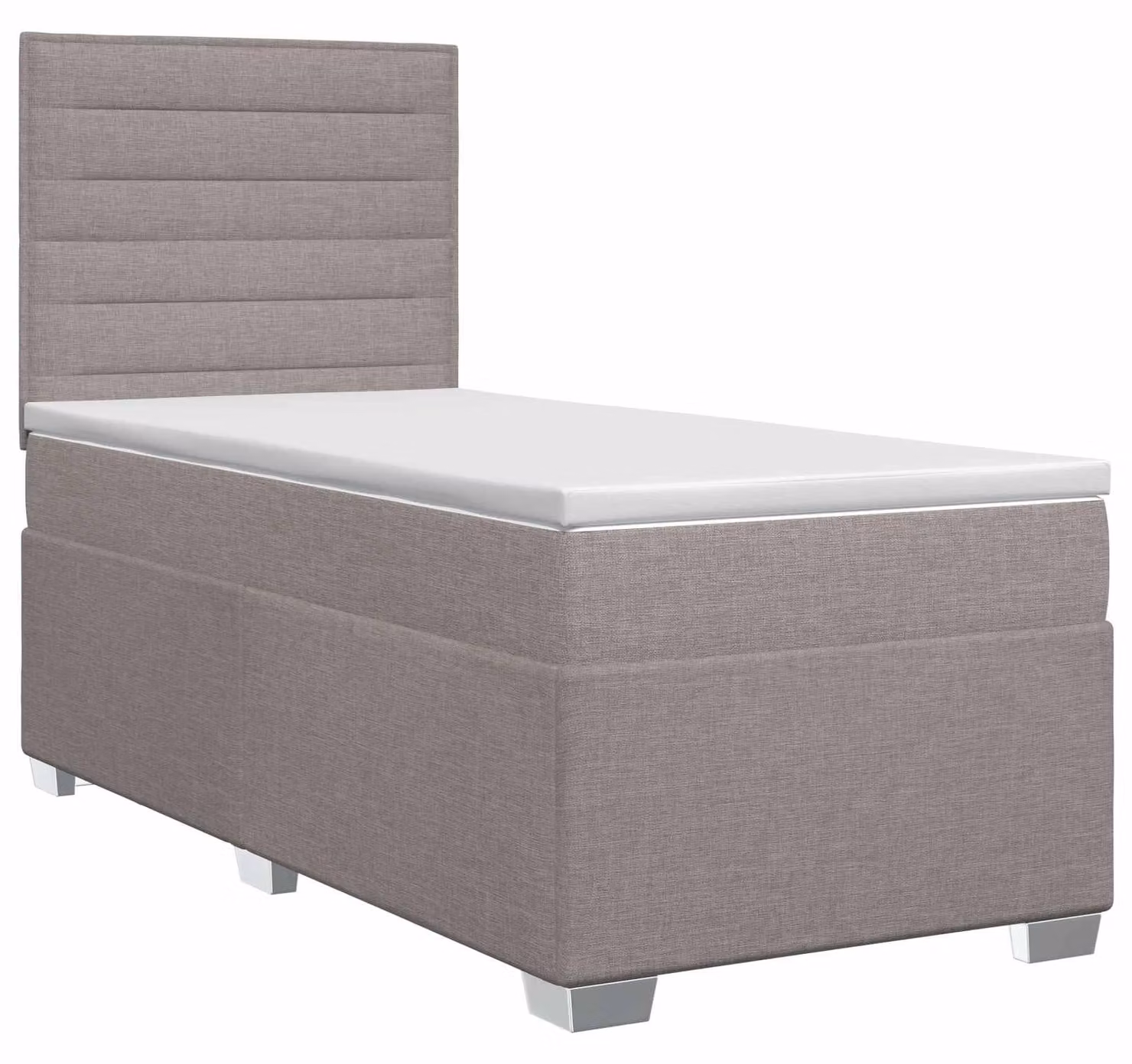 Maison Exclusive - Letto boxspring con materasso Taupe 100 x 200 cm Tessuto