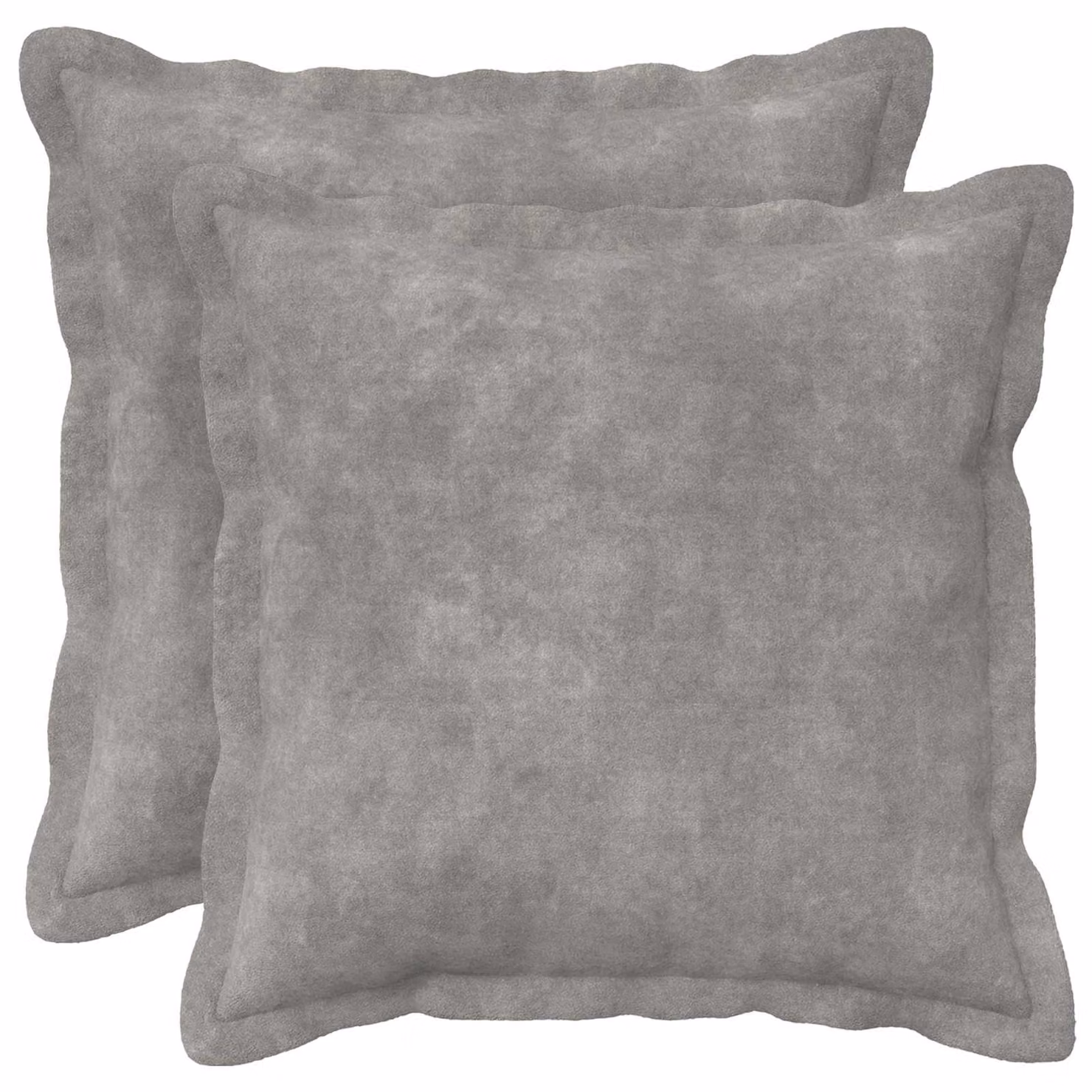 vidaXL Cuscino HOUTEN 2 pz Grigio Chiaro Fleece in microfibra