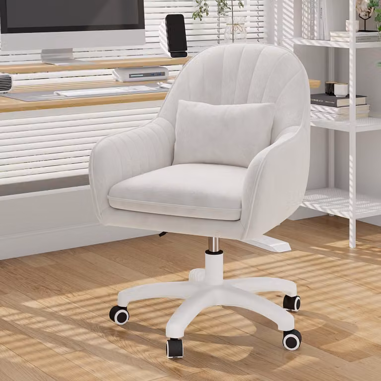 Sedia da ufficio - Sedia da ufficio per uso domestico - Sedia per computer - Sedia da lavoro - Sedia girevole - Altezza regolabile - Rotazione a 360°