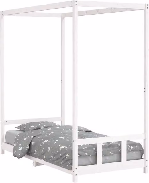 Giroletto per bambini in legno massello di pino bianco lacquered, L/P/H: 190 x 90 x 95,5 cm