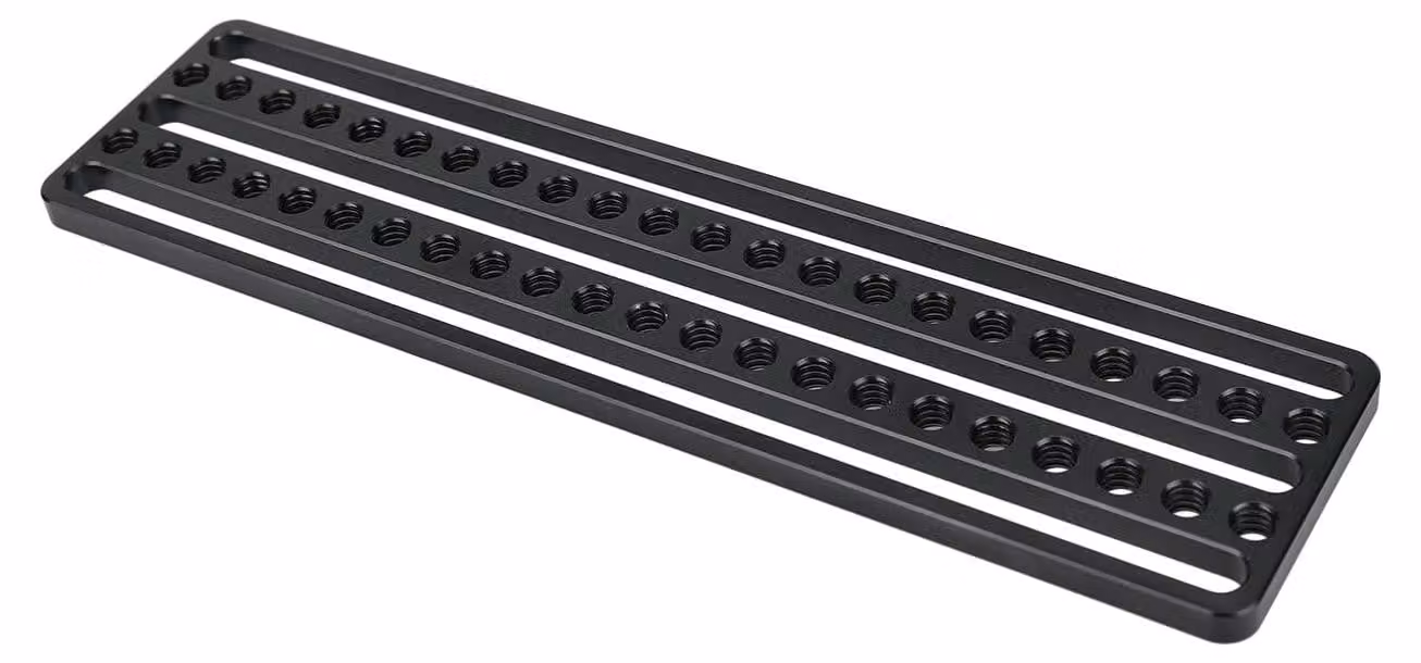 Piattaforma multifunzione per montaggio – Leggera – Realizzata in lega di alluminio – Fori filettati da 1/4"-20 – Resistente – Piastra di montaggio