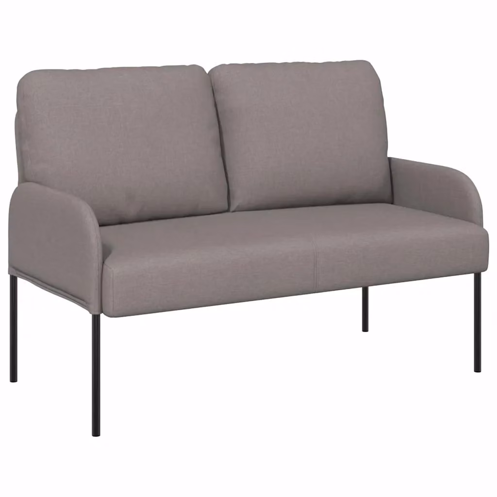 Divano imbottito vidaXL in tessuto grigio e nero per soggiorno L/P/H: 115 x 56 x 80 cm – 2