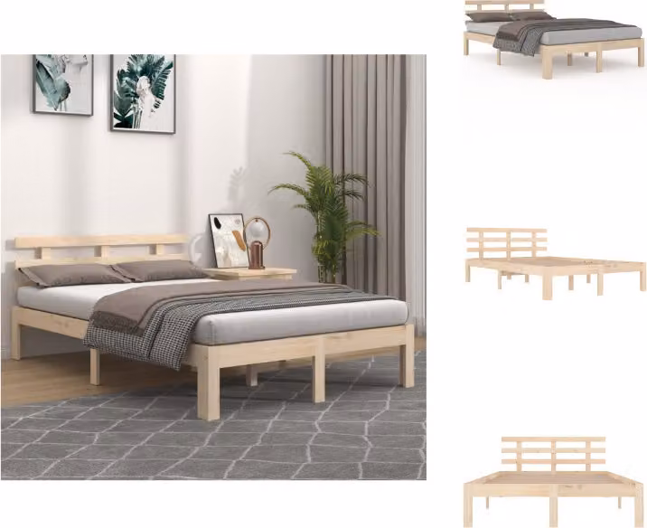 vidaXL Letto in legno massiccio 150x200 cm - Letti e reti