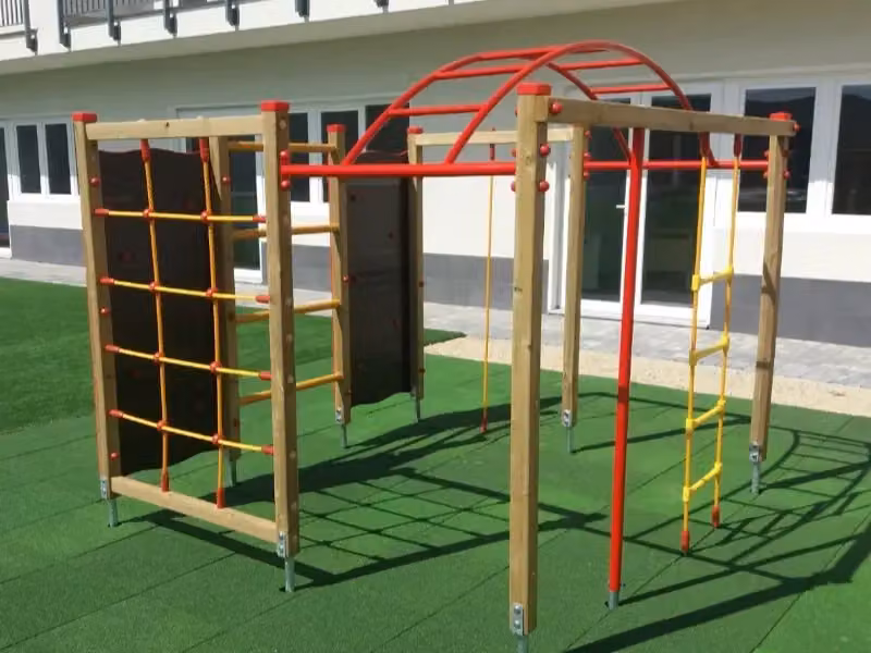 Struttura per arrampicata Everest 738 Giochipark in acciaio, legno e corda multicolore L: 225 cm, P: 230 cm, H: 200 cm – 2