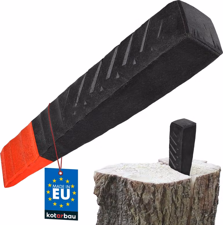 KOTARBAU® Cuneo spaccalegna in acciaio forgiato 216 mm 2,5 kg Cuneo granata Spaccalegna Spaccalegna Cuneo di abbattimento Cuneo di taglio Cuneo di tracciatura Cuneo di azionamento per l'abbattimento e lo spacco del legno