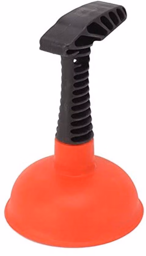 Spazzole per il WC di piccole dimensioni con manico antiscivolo - in silicone - per vasca da bagno/doccia - leggere (92g) - tappi per scarico