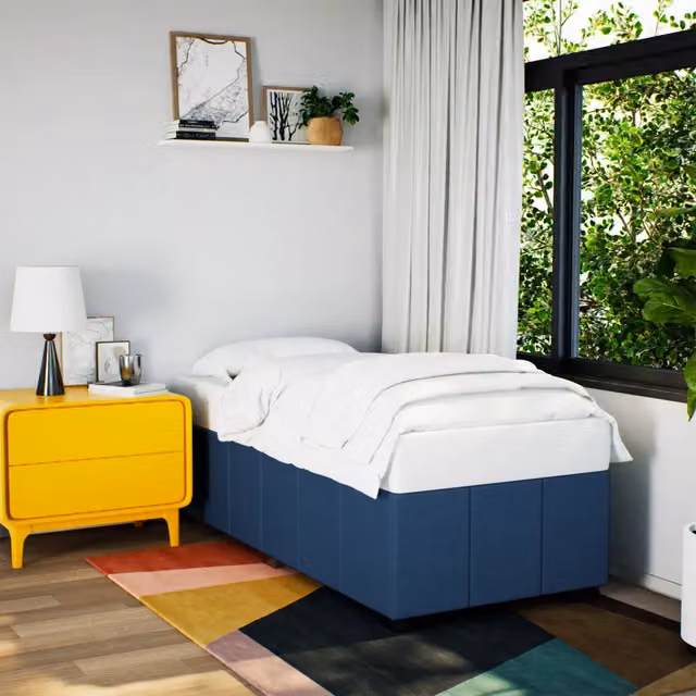 Giroletto vidaXL in tessuto blu senza materasso L 90 cm x P 200 cm