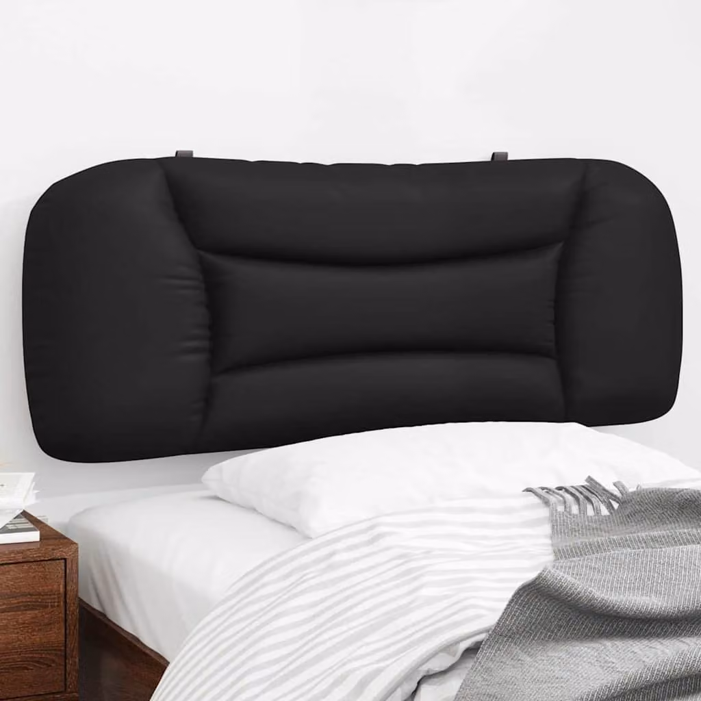 vidaXL Cuscino testiera Hvar Nero in Similpelle L: 110 cm, H: 48 cm, P: 15 cm